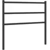 vidaXL Tête de lit métal noir 107 cm