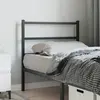 vidaXL Tête de lit métal noir 90 cm