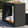 vidaXL Table d'appoint de jardin dessus en bois noir 100x40x75 cm