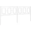 vidaXL Tête de lit métal blanc 193 cm