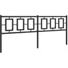 vidaXL Tête de lit métal noir 200 cm