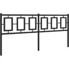 vidaXL Tête de lit métal noir 193 cm