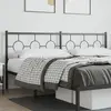 vidaXL Tête de lit métal noir 200 cm