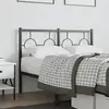 vidaXL Tête de lit métal noir 120 cm