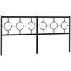 vidaXL Tête de lit métal noir 180 cm