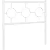 vidaXL Tête de lit métal blanc 120 cm