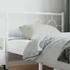 vidaXL Tête de lit métal blanc 100 cm