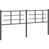 vidaXL Tête de lit métal noir 180 cm