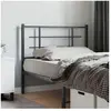 vidaXL Tête de lit métal noir 107 cm