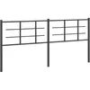 vidaXL Tête de lit métal noir 200 cm