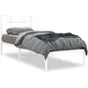 vidaXL Cadre de lit métal sans matelas avec tête de lit blanc 75x190cm