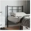 vidaXL Tête de lit métal noir 75 cm
