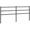 vidaXL Tête de lit métal noir 200 cm