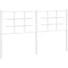 vidaXL Tête de lit métal blanc 150 cm