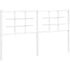 vidaXL Tête de lit métal blanc 160 cm