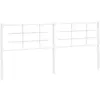 vidaXL Tête de lit métal blanc 200 cm