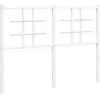 vidaXL Tête de lit métal blanc 120 cm