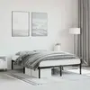 vidaXL Cadre de lit métal noir 135x190 cm