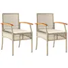 vidaXL Chaises de jardin coussins lot de 4 beige résine tressée acacia
