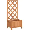 vidaXL Jardinière avec treillis marron bois massif de sapin