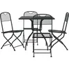 vidaXL Ensemble à manger de jardin 5 pcs anthracite métal maille