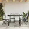vidaXL Ensemble à manger de jardin 5 pcs anthracite métal maille