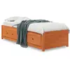 vidaXL Lit de jour cire marron 90x190 cm bois de pin massif