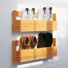 vidaXL Étagères à chaussures murales 2 pcs cire marron 59x8,5x23,5 cm