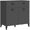 vidaXL Vidaxl Buffet Viken Gris Anthracite 80x40x80 Cm Bois D'ingénierie
