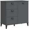 vidaXL Vidaxl Buffet Viken Gris Anthracite 80x40x80 Cm Bois D'ingénierie