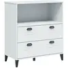 Vidaxl - Bibliothèque viken blanc 80x40x90 cm bois massif de pin Blanc