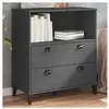 vidaXL Bibliothèque VIKEN gris anthracite 80x40x90 cm bois massif pin
