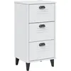 vidaXL Table de chevet VIKEN blanc bois de pin solide