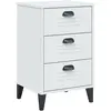 vidaXL Table de chevet VIKEN blanc bois de pin solide