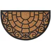vidaXL Tapis de porte demi-rond 45x75 cm caoutchouc et fibre de coco