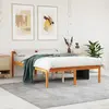vidaXL Lit pour personne âgée cire marron 140x200cm bois de pin massif