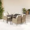 vidaXL Ensemble à manger de jardin avec coussins 5pcs Beige poly rotin