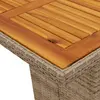 vidaXL Ensemble à manger de jardin et coussins 9 pcs beige Poly rotin