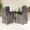 vidaXL Ensemble à manger de jardin 5 pcs coussins gris résine tressée