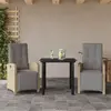 vidaXL Ensemble De Bistro 3 Pcs Avec Coussins Beige Résine Tressée