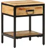 vidaXL Table de chevet avec tiroir Marron 40 x 35 x 50 cm