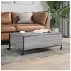 vidaXL Table basse avec roulettes sonoma gris bois d'ingénierie