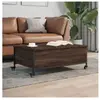 vidaXL Table basse avec roulettes chêne marron bois d'ingénierie