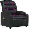 vidaXL Fauteuil de massage inclinable Noir Similicuir