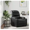 vidaXL Fauteuil inclinable Noir Similicuir