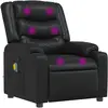 vidaXL Fauteuil de massage inclinable Noir Similicuir