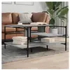 vidaXL Table basse sonoma gris 100x100x48,5 cm bois d'ingénierie