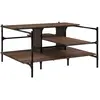 vidaXL Table basse chêne marron 100x100x48,5 cm bois d'ingénierie
