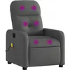 vidaXL Fauteuil de massage inclinable Gris foncé Tissu