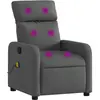 vidaXL Fauteuil de massage inclinable Gris foncé Tissu